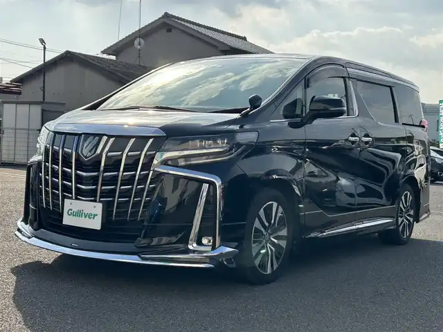 トヨタ アルファード S Cパッケージ 広島県 2019(令1)年 4.2万km ブラック アルパインナビ/（フルセグTV/Bluetooth/HDMI/USB/CD/DVD）/フィリップダウンモニター/サンルーフ/モデリスタエアロ/全席パワーシート/シートヒーター（D/N席）/エアシート（D/N席）/クルーズコントロール（追従有）/プッシュスタート/両側パワースライドドア/電動リアゲート/後席サンシェード/LEDヘッドライト/ビルドインETC/衝突軽減ブレーキ