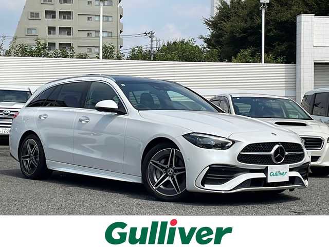 メルセデス・ベンツ Ｍ・ベンツ Ｃ２２０ｄ ステーションワゴン アバンギャルドAMGライン 東京都 2022(令4)年 3.1万km パール カラーコード：885[オパリスホイト】/ベーシックパッケージ/ヘッドアップディスプレイ/ARナビゲーション/パノラミックスライディングルーフ/新車時保証書　取扱説明書/アクティブブレーキアシスト/アクティブディスタンスアシストディストロニック/アクティブブラインドウスポット/アクティブレーンキーピングアシスト/アクティブパーキングアシスト/アイドリングストップ/純正ナビ/フルセグTV/BT/USB/AppleCarPlay/360度カメラ　ETC【2.0】/純正ドライブレコーダー【前後】/ハーフレザーシート/シートヒーター/フロントメモリー付パワーシート/スマートキー×2/LEDヘッドライト/オートライト/パドルシフト付皮巻きハンドル/純正18インチアルミ