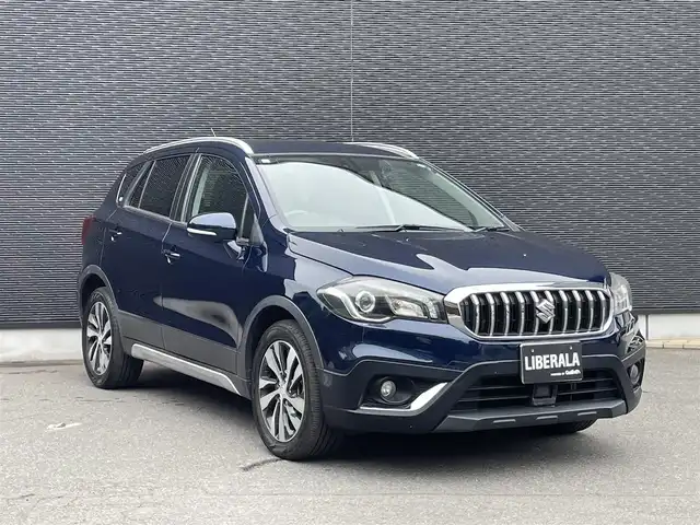 スズキ ＳＸ４ Ｓクロス 大分県 2019(令1)年 6.5万km スフィアブルーパール 社外SDナビ/フルセグテレビ/バックカメラ/クルーズコントロール/ETC/HID/ルーフレール/パドルシフト/社外前後ドラレコ/シフトロック