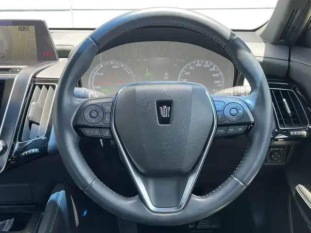 トヨタ クラウン ハイブリッド RS アドバンス 千葉県 2019(令1)年 3.8万km ブラックオパールマイカ ワンオーナー/衝突軽減ブレーキ/全方位カメラ/フルセグＴＶ/レーダークルーズコントロール/ハーフレザーシート/シートヒーター/純正１８インチアルミホイール/ＬＥＤヘッドライト/オートライト