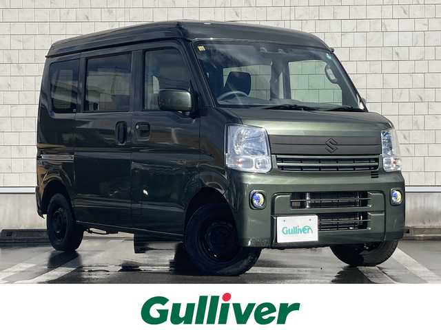 スズキ エブリイ JOINターボ 静岡県 2021(令3)年 5万km クールカーキPM 社外ディスプレイオーディオ(FH-8500DVS)/　AM FM CD DVD Bluetooth USB AppleCarPlay AndroidAuto/ETC/充電用USBポート2個/リモコンキー/純正ラバー製フロアマット/フロントフォグランプ/両側スライドドア/マニュアルエアコン/スペアキー有/デュアルカメラブレーキサポート/リアクリアランスソナー/4WDターボ