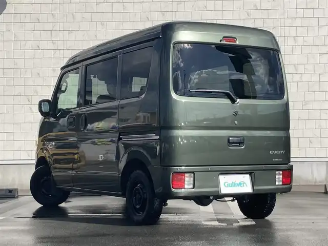 スズキ エブリイ JOINターボ 静岡県 2021(令3)年 5万km クールカーキPM 社外ディスプレイオーディオ(FH-8500DVS)/　AM FM CD DVD Bluetooth USB AppleCarPlay AndroidAuto/ETC/充電用USBポート2個/リモコンキー/純正ラバー製フロアマット/フロントフォグランプ/両側スライドドア/マニュアルエアコン/スペアキー有/デュアルカメラブレーキサポート/リアクリアランスソナー/4WDターボ