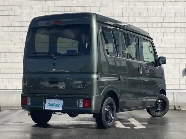 スズキ エブリイ JOINターボ 静岡県 2021(令3)年 5万km クールカーキPM 社外ディスプレイオーディオ(FH-8500DVS)/　AM FM CD DVD Bluetooth USB AppleCarPlay AndroidAuto/ETC/充電用USBポート2個/リモコンキー/純正ラバー製フロアマット/フロントフォグランプ/両側スライドドア/マニュアルエアコン/スペアキー有/デュアルカメラブレーキサポート/リアクリアランスソナー/4WDターボ