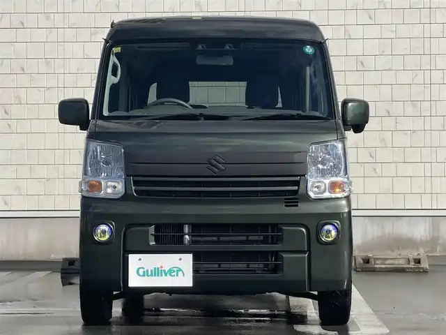 スズキ エブリイ JOINターボ 静岡県 2021(令3)年 5万km クールカーキPM 社外ディスプレイオーディオ(FH-8500DVS)/　AM FM CD DVD Bluetooth USB AppleCarPlay AndroidAuto/ETC/充電用USBポート2個/リモコンキー/純正ラバー製フロアマット/フロントフォグランプ/両側スライドドア/マニュアルエアコン/スペアキー有/デュアルカメラブレーキサポート/リアクリアランスソナー/4WDターボ