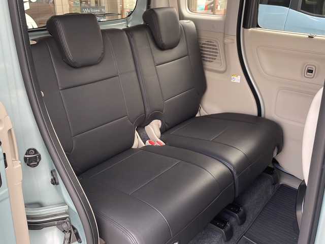 スズキ スペーシア HYBRID X 沖縄県 2023(令5)年 1.3万km オフブルーメタリック/ホワイト2トーン ディスプレイオーディオ　/CD/DVD/BT/フルセグTV　/全方位カメラ　/両側パワースライドドア　/シートヒーター/ステアリングスイッチ/アイドリングストップ/USB入力端子/スマートキー/ビルトインＥＴＣ