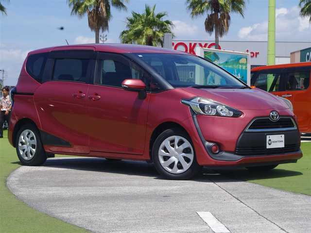 トヨタ シエンタ G 千葉県 2016(平28)年 3.9万km レッドマイカM Toyota Safety Sense/・プリクラッシュセーフティ/・レーンディパーチャーアラート/・オートハイビーム/アイドリングストップ/両側パワースライドドア/純正SDナビ/地デジTV/【DVD/CD再生機能　Bluetooth接続】/バックカメラ/革巻きステアリング/ETC/LEDヘッドライト/ウインカーミラー/スマートキー