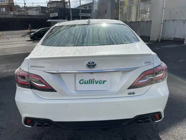 トヨタ クラウン ハイブリッド RS アドバンス 宮城県 2018(平30)年 6万km ホワイトパールクリスタルシャイン ワンオーナー/純正ナビ/・フルセグTV/Miracast/SD/BT/USB/バックカメラ/ハーフレザーシート/前席パワーシート/前席シートヒーター/ステアリングヒーター/トヨタセーフティーセンス/ブラインドスポットモニター/HUD/LEDヘッドライト/純正18インチアルミ＆ノーマルタイヤ/純正18インチアルミ＆スタッドレス積込/電動リアサンシェード/ビルトインETC/プッシュスタート/スマートキー/保証書、取扱説明書