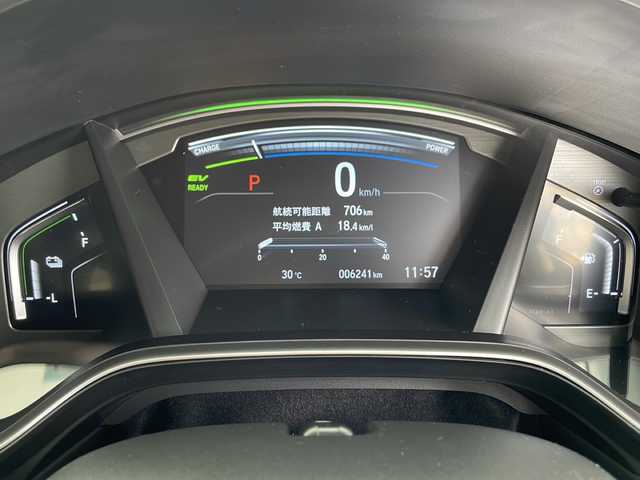ホンダ ＣＲ－Ｖ ハイブリッド e:HEV EX 愛知県 2022(令4)年 0.7万km プラチナホワイトパール ワンオーナー/純正SDナビ/フルセグTV・Bluetooth・CD・DVD・USB/バックカメラ/ホンダセンシング/・CMBS/・ACC/・先行車発進お知らせ/・路外逸脱抑制/・レーンキープアシスト/・BSM/・標識認識機能/パドルシフト/クリアランスソナー/前席シートヒーター/D席メモリ機能付きパワーシート/ステアリングヒーター/ハーフレザーシート（黒）/純正前後ドライブレコーダー/LEDヘッドライト/フォグライト/シーケンシャルターンシグナルライト/オートライト/オートハイビーム/ビルトインETC/純正フロアマット/純正ドアバイザー/保証書/ディーラー点検記録簿(1ヶ月・6ヶ月・R4・R5・R6)/取扱説明書/スマートスペアキー
