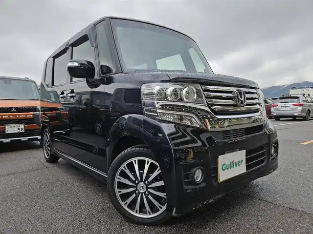 ホンダ Ｎ ＢＯＸ カスタム G ターボパッケージ 宮城県 2013(平25)年 5.3万km クリスタルブラックパール 純正ナビ/ワンセグTV/両側パワースライドドア/バックカメラ/ETC/前後ドライブレコーダー/クルーズコントロール/ターボ/HIDヘッドランプ/革巻きステアリング/ステアリングスイッチ/ベンチシート/2列目チップアップシート/純正15インチアルミホイール/スマートキー/プッシュエンジンスタート/禁煙車