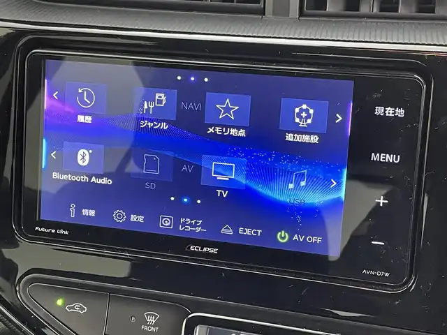 トヨタ アクア S スタイルブラック 群馬県 2021(令3)年 1.4万km ブラックマイカ 禁煙車　社外７インチナビ　オートマチックハイビーム　オートライト　LEDライト　ビルトインETC アラウンドビューカメラ　純正フロアマット　ドライブレコーダー　オートエアコン　プッシュスタート