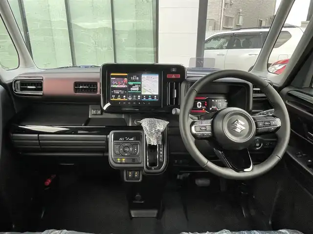 スズキ スペーシア カスタム HYBRID XS 香川県 2025(令7)年 0.1千km ピュアホワイトパール/ブラック2トーン 届出済未使用車/純正９型ナビ/全方位カメラ/デュアルセンサーブレーキサポートII/両側パワースライドドア/レーダークルーズコントロール/リアサーキュレーター/ヘッドアップディスプレイ/ハーフレザーシート/シートヒーター/ハンドルヒーター/LEDヘッドライト/ヘッドライトレベライザー/フォグライト/スマートキー/スペアキー