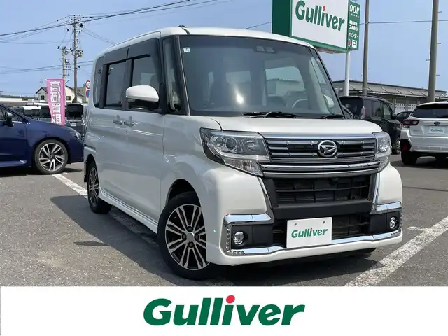 ダイハツ タント カスタム RS トップED SA Ⅲ 青森県 2018(平30)年 5.4万km パールホワイトⅢ ワンオーナー/４WD/両側パワースライドドア/バックカメラ/スペアキー×１/社外SDナビ/(フルセグ/Bluetooth/CD/FM/AM/ipod/USB/AUX)/ドライブレコーダー/シートヒーター/オートライト/横滑り防止/衝突被害軽減装置/アイドリングストップ