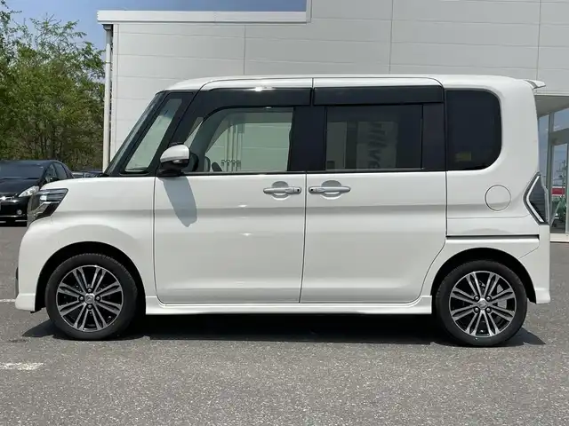 ダイハツ タント カスタム RS トップED SA Ⅲ 青森県 2018(平30)年 5.4万km パールホワイトⅢ ワンオーナー/４WD/両側パワースライドドア/バックカメラ/スペアキー×１/社外SDナビ/(フルセグ/Bluetooth/CD/FM/AM/ipod/USB/AUX)/ドライブレコーダー/シートヒーター/オートライト/横滑り防止/衝突被害軽減装置/アイドリングストップ