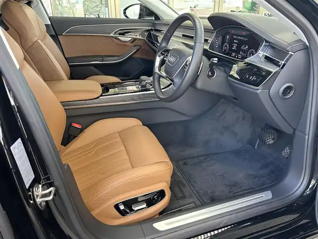 アウディ Ａ８ 60TFSIクワトロ 兵庫県 2019(令1)年 2.3万km 黒 ワンオーナー/純正メーカーナビ/（BT/フルセグTV/USB/）/BANG＆OLUFSENサラウンドシステム/全方位カメラ/全席パワーシート/前席シートヒーター/ベンチレーション/後席シートヒーター/LEDヘッドライト/AUTOライト/レーダークルーズコントロール/パドルシフト/クリアランスソナー/ドライブレコーダー/GPSレーダー/スマートキー/スペアキー/保証書/取扱説明書