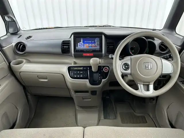 ホンダ Ｎ ＢＯＸ G Lパッケージ 群馬県 2012(平24)年 10.7万km クリスタルブラックパール ワンオーナー/社外SDナビ(Kenwood　MDV-535DT)/片側パワースライドドア/CD・DVD再生/スマート/純正フロアマット/盗難防止/ドアバイザー/プッシュスタート/ワンセグTV