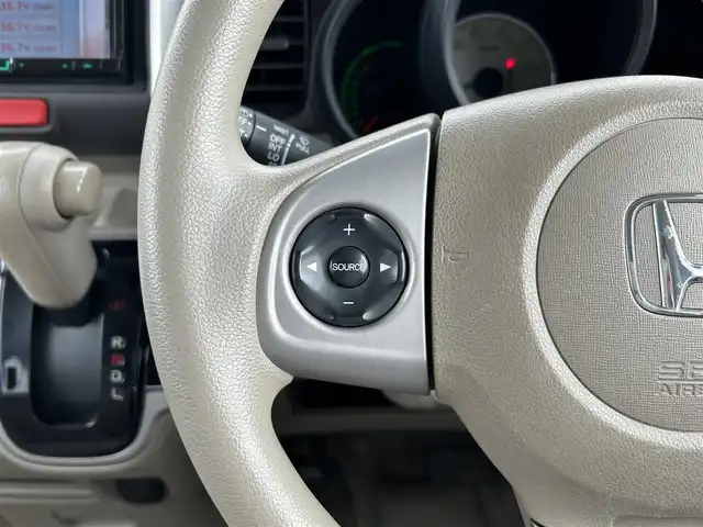 ホンダ Ｎ ＢＯＸ G Lパッケージ 群馬県 2012(平24)年 10.7万km クリスタルブラックパール ワンオーナー/社外SDナビ(Kenwood　MDV-535DT)/片側パワースライドドア/CD・DVD再生/スマート/純正フロアマット/盗難防止/ドアバイザー/プッシュスタート/ワンセグTV