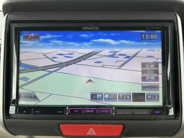 ホンダ Ｎ ＢＯＸ G Lパッケージ 群馬県 2012(平24)年 10.7万km クリスタルブラックパール ワンオーナー/社外SDナビ(Kenwood　MDV-535DT)/片側パワースライドドア/CD・DVD再生/スマート/純正フロアマット/盗難防止/ドアバイザー/プッシュスタート/ワンセグTV