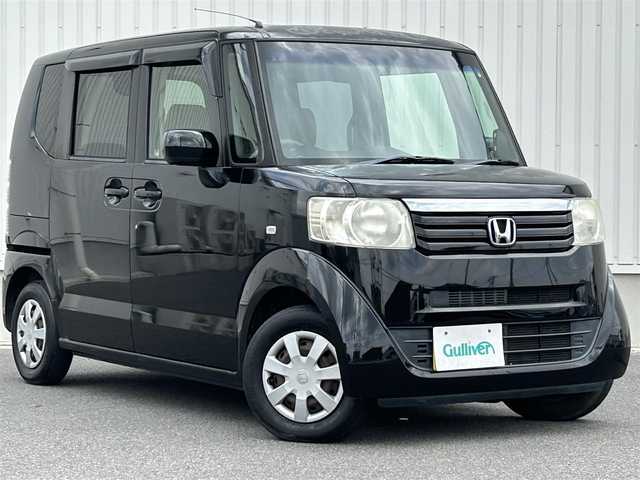 ホンダ Ｎ ＢＯＸ G Lパッケージ 群馬県 2012(平24)年 10.7万km クリスタルブラックパール ワンオーナー/社外SDナビ(Kenwood　MDV-535DT)/片側パワースライドドア/CD・DVD再生/スマート/純正フロアマット/盗難防止/ドアバイザー/プッシュスタート/ワンセグTV