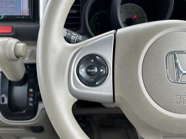 ホンダ Ｎ ＢＯＸ G Lパッケージ 群馬県 2012(平24)年 10.7万km クリスタルブラックパール ワンオーナー/社外SDナビ(Kenwood　MDV-535DT)/片側パワースライドドア/CD・DVD再生/スマート/純正フロアマット/盗難防止/ドアバイザー/プッシュスタート/ワンセグTV