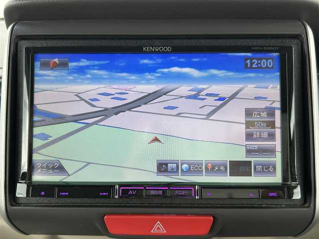 ホンダ Ｎ ＢＯＸ G Lパッケージ 群馬県 2012(平24)年 10.7万km クリスタルブラックパール ワンオーナー/社外SDナビ(Kenwood　MDV-535DT)/片側パワースライドドア/CD・DVD再生/スマート/純正フロアマット/盗難防止/ドアバイザー/プッシュスタート/ワンセグTV