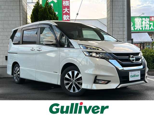 日産 セレナ ハイウェイスターVセレクションⅡ 東京都 2019(令1)年 7.1万km ブリリアントホワイトパール 社外SDナビ/・CD/DVD/フルセグTV/BT/バックモニター/両側パワースライドドア/クルーズコントロール/LEDヘッドライト/プッシュスタート/ETC/純正アルミホイール/衝突被害軽減システム/横滑り防止装置/オートライト/レーンキープアシスト/Ｗエアバッグ/保証書・取扱説明書