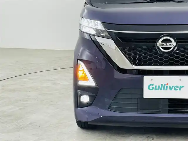日産 ルークス ハイウェイスター X 福島県 2020(令2)年 3万km パープルⅡ エマージェンシーブレーキ /・車線逸脱警報/・先行車発進告知/・標識認識機能/・クリアランスソナー/純正SDナビゲーション /【AM/FM/DVD/CD/Bluetooth/フルセグ】/型番:MM320D-L/アラウンドビューモニター /ETC　/左側パワースライドドア　/ドライブレコーダー　/ハンズフリースライドドア　/プッシュスタート　/・スマートキー　/LEDライト/・オートライト/・フォグライト/・レベライザー/革巻きステアリング/・ステアリングスイッチ/フロアマット/・ドアバイザー