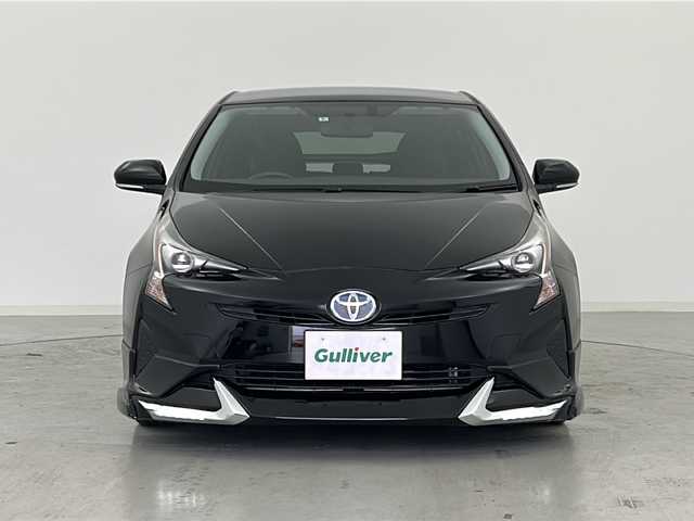 トヨタ プリウス S 宮城県 2016(平28)年 3.4万km 黒 社外エアロ（FSR）/社外ダウンサスペンション/純正オールペイント（ブラック）/純正SDナビ（SD無し）/・CD.DVD.SD.BT/フルセグTV/バックカメラ/アイドリングストップ/横滑り防止装置/ステアリングスイッチ/プッシュスタート/スマートキー×2/LEDヘッドライト/純正フロアマット/社外19インチAW