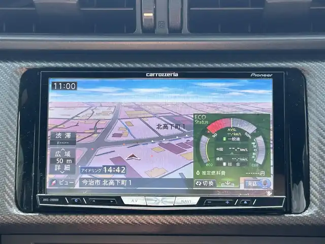 スバル ＢＲＺ tS GTパッケージ 愛媛県 2013(平25)年 2.6万km WRブルーマイカ 禁煙車/登録時走行距離：25832km/ディーラーオプション純正7インチナビ(反応不良)/CD/DVD/フルセグTV/Bluetooth/バックカメラ/ETC/横滑り防止装置/HIDヘッドライト/フォグランプ/オートライト/ハーフレザーシート/エンジンスタートボタン/スマートキー/純正フロアマット/純正18インチアルミホイール/純正エアロ