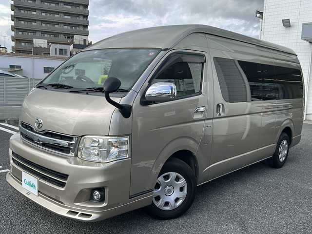 トヨタ ハイエース グランドキャビン 東京都 2011(平23)年 17.9万km ゴールドM 純正HDDナビ/　(NHZA-W61G)/CD/DVD/BT/フルセグテレビ/バックカメラ/片側パワースライドドア/ETC/AC100Vコンセント/シートカバー