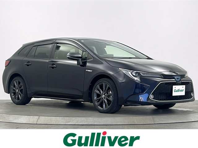 トヨタ カローラツーリング ハイブリッド ダブルバイビー 大阪府 2020(令2)年 3.6万km スパークリングブラックパールクリスタルシャイン 7インチディスプレイオーディオ/・バックカメラ/・フルセグテレビ/・Bluetooth/・スマートフォン連携（Apple CarPlay/Android Auto）/・AM/FM/トヨタセーフティーセンス/・プリクラッシュセーフティ/・レーントレーシングアシスト/・レーンディパーチャーアラート/・レーダークルーズコントロール（全車速追従機能）/・オートマチックハイビーム/・ロードサインアシスト/ブラインドスポットモニター/オートブレーキ/オートホールド/ハーフレザーシート/純正フロアマット/USB入力端子（コンソール内1個/コンソール裏2個）/ETC/スマートキー/プッシュスタート/スペアキー1本/スペアタイヤ1本