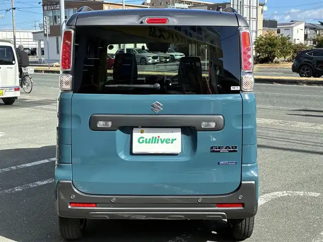 スズキ スペーシア ギア HYBRID XZターボ 静岡県 2020(令2)年 3.5万km デニムブルーメタリック/ガンメタ 禁煙車/ワンオーナー /デュアルカメラブレーキサポート/車線逸脱警報機能/先行車発進お知らせ機能/アダプティブクルーズコントロール/誤発進抑制機能/後方誤発進抑制機能/ハイビームアシスト/後退時ブレーキサポート/リアパーキングセンサー/純正メモリーナビ/フルセグテレビ/Bluetooth/DVD再生/アラウンドビューモニター/両側パワースライドドア/LEDヘッドライト/シートヒーター/ドライブレコーダー/スマートキー/スペアキー/新車保証書/取扱説明書