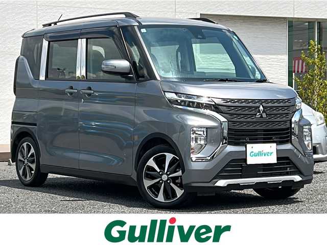 三菱 ｅＫクロススペース T 千葉県 2021(令3)年 2.7万km チタニウムグレーメタリック ナビ フルセグTV 全方位カメラ ハンズフリーオートスライド パワースライドドア デジタルミラー全方位カメラ付き USB リアサーキュレーター パドルシフト 衝突軽減 ルーフレール リアスポ ソナー