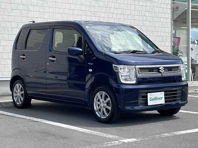 スズキ ワゴンＲ HYBRID FX リミテッド 静岡県 2019(平31)年 5.3万km ノクターンブルーパール 社外ナビ/地デジTV/社外CD/DVD/Bluetooth/バック/全周囲カメラ/ヘッドアップディプレイ/衝突軽減ブレーキ/レーンキープアシスト/シートヒーター/純正14インチAW/ETC/ドライブレコーダー