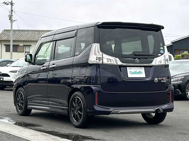 スズキ ソリオ 香川県 2015(平27)年 4.2万km ミッドナイトバイオレットメタリック 両側パワースライドドア/デュアルカメラブレーキサポート/純正７インチナビ(CN-R302WZ)/・フルセグTV/・CD/DVD/・Bluetooth/・バックカメラ/クルーズコントロール/シートヒーター(運転席)/LEDヘッドライト/社外15インチアルミホイール(CROSS SPEAD)/純正フロアマット/アイドリングストップ/プッシュスタート/ドライブレコーダー/ETC/スペアキー