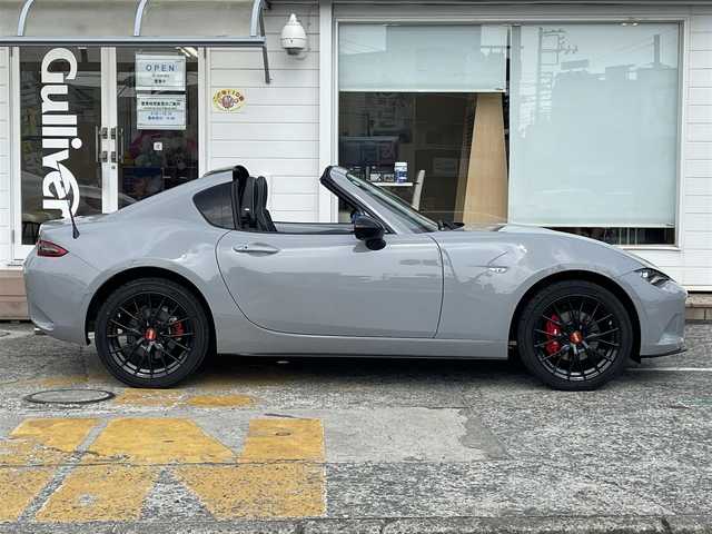 マツダ ロードスター ＲＦ RS 神奈川県 2024(令6)年 0.9万km グレー ワンオーナー/純正8.8インチセンターディスプレイ/　（Bluetooth・フルセグTV）/BOSEサウンドシステム/メーカーOP BBS17インチAW/メーカーOP bremboキャリパー/メーカーOP リアレッドキャリパー/スマートブレーキサポート/マツダレーダークルーズコントロール/LEDヘッドライト/ブラインドスポットモニター/アルパインドラレコ一体型ミラー/ビルシュタインショックアブソーバー/コーナーセンサー/バックカメラ/スマートキー×2/保証書/取扱説明書