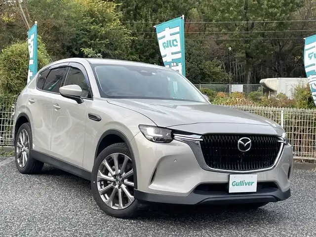 マツダ ＣＸ－６０ XD Lパッケージ 埼玉県 2023(令5)年 1.3万km プラチナクォーツメタリック 白革シート/シートヒーター/純正ナビTV/360度カメラ/LEDヘッドライト/パワーバックドア/クリアランスソナー/純正20インチアルミ/レーダークルーズコントロール/衝突軽減ブレーキ/Fドラレコ/プッシュスタート/スマートキー/保証書付整備手帳/取扱説明書
