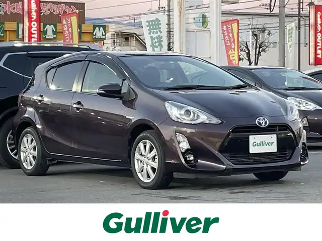 トヨタ アクア S 群馬県 2015(平27)年 3.1万km ディープアメジストマイカメタリック スマートエントリーパッケージ/純正SDナビ/CD・DVD・SD/Bluetooth・フルセグ/バックカメラ/ステアリングスイッチ/ビルトインETC/LEDヘッドライト/横滑り防止装置/アイドリングストップ/プッシュスタート/スマートキー