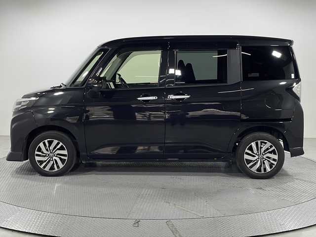 トヨタ ルーミー カスタムG 広島県 2022(令4)年 2.9万km ブラックマイカメタリック 禁煙/パノラミックビューモニター/純正9型ディスプレイオーディオ/両側パワースライドドア/レーダークルーズコントロール/衝突軽減ブレーキ/車線逸脱警報/オートハイビーム/誤発進抑制/前後コーナーセンサー/純正アルミホイール/LEDヘッドライト/オートライト/ETC/スマートキー