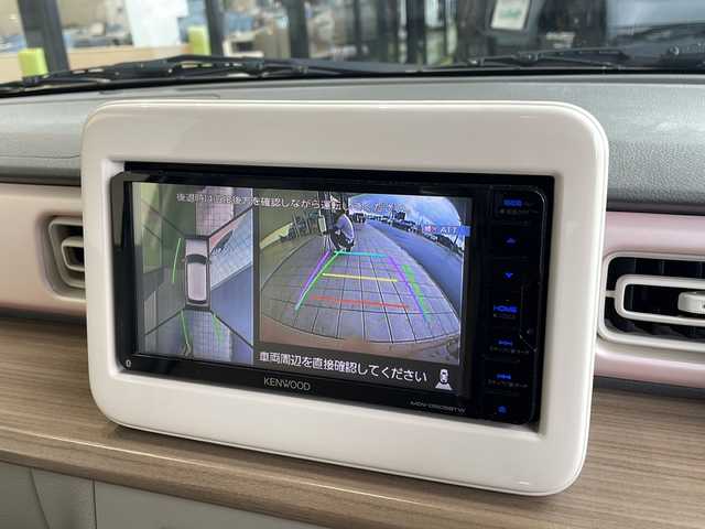 スズキ ラパン X 愛知県 2019(平31)年 3.6万km コフレピンクパールメタリック/ホワイト2トーンルーフ 衝突被害軽減ブレーキ/社外7インチSD（ナビあり）/全方位カメラ/シートヒーター/フルセグTV/CD DVD/Bluetooth/バックカメラ/純正アルミホイール/キセノンヘッドライト/オートライト/ドライブレコーダー/ETC/ステアリングスイッチ/スマートキー/プッシュスタート