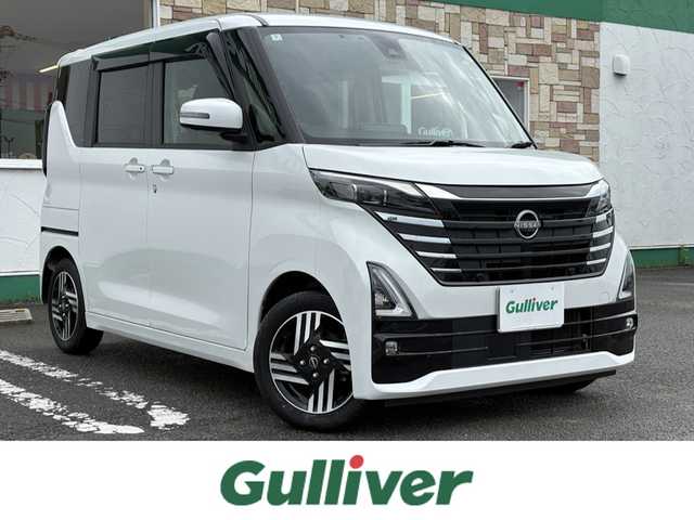日産 ルークス HWS X プロパイロットED 徳島県 2024(令6)年 1.3万km ホワイトパール 純正ナビ　MM223D-Le/(AM/FM/BT/HDMI/SD/フルセグ)/バックカメラ/全周囲カメラ/ETC/両側電動スライドドア/追従式クルーズコントロール/ドライブレコーダー/インテリジェントルームミラー/コーナーセンサー/LEDヘッドライト/リヤシーリングファン/アイドリングストップ/オートライト/純正フロアマット/プロパイロット/エマージェンシーブレーキ/オートブレーキホールド/ドアバイザー/プッシュスタート/新車時保証書