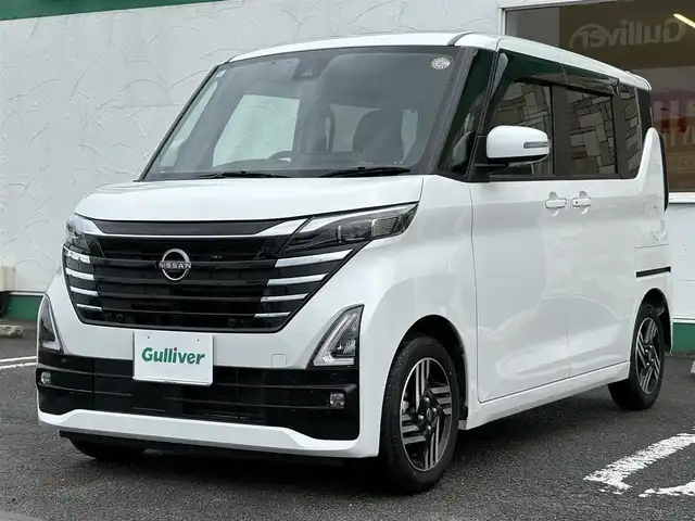 日産 ルークス HWS X プロパイロットED 徳島県 2024(令6)年 1.3万km ホワイトパール 純正ナビ　MM223D-Le/(AM/FM/BT/HDMI/SD/フルセグ)/バックカメラ/全周囲カメラ/ETC/両側電動スライドドア/追従式クルーズコントロール/ドライブレコーダー/インテリジェントルームミラー/コーナーセンサー/LEDヘッドライト/リヤシーリングファン/アイドリングストップ/オートライト/純正フロアマット/プロパイロット/エマージェンシーブレーキ/オートブレーキホールド/ドアバイザー/プッシュスタート/新車時保証書