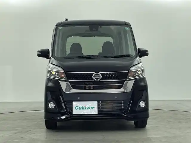 日産 デイズ ルークス ハイウェイスター Xターボ 福井県 2019(令1)年 6.8万km ブラック ４WD/純正ナビゲーション/型式：MM318D-W/【AM/FM/CD/DVD/Bluetooth/フルセグTV】/アラウンドビューモニター/ETC/片側パワースライドドア/オートライト/LEDヘッドライド/プッシュスタート/スマートキー/コーナーセンサー/衝突軽減ブレーキ