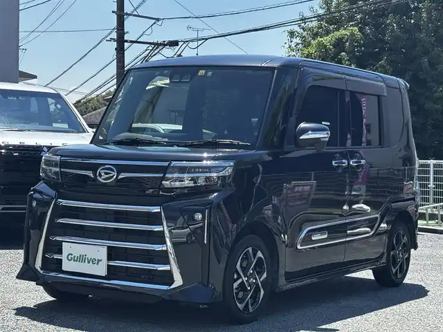 ダイハツ タント カスタム X 熊本県 2022(令4)年 3.5万km ブラックマイカメタリック ワンオーナー/ディスプレイオーディオ/【フルセグTV/Bluetooth/Applecarplay】/アラウンドビューモニター/両側パワースライドドア/衝突軽減防止装置/コーナーセンサー/レーンキープアシスト/ブレーキホールド/シートヒーター/プッシュスタート/スマートキー/ウィンカーミラー/オートLEDライト/オートハイビーム/ETC/ドライブレコーダー/純正14インチAW/純正フロアマット/純正ドアバイザー/ABS/盗難防止装置/保証書/取扱説明書/スペアキー