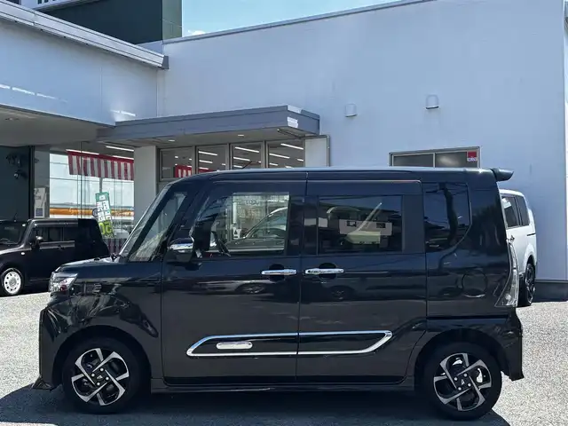 ダイハツ タント カスタム X 熊本県 2022(令4)年 3.5万km ブラックマイカメタリック ワンオーナー/ディスプレイオーディオ/【フルセグTV/Bluetooth/Applecarplay】/アラウンドビューモニター/両側パワースライドドア/衝突軽減防止装置/コーナーセンサー/レーンキープアシスト/ブレーキホールド/シートヒーター/プッシュスタート/スマートキー/ウィンカーミラー/オートLEDライト/オートハイビーム/ETC/ドライブレコーダー/純正14インチAW/純正フロアマット/純正ドアバイザー/ABS/盗難防止装置/保証書/取扱説明書/スペアキー
