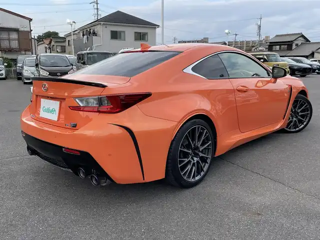 レクサス ＲＣ Ｆ 愛知県 2015(平27)年 5.8万km オレンジⅡ メーカーナビ　/Ｂカメラ　/ＣＤ／ＤＶＤ　/ＢＴ　/ＤＴＶ　/衝突軽減ブレーキ　/本革シート　/シートヒーター＆クーラー　/ブラインドスポットモニター　/レーダークルーズコントロール　/社外マフラー　/ＥＴＣ/クリアランスソナー/プッシュスタート/オートライト/社外ＦＲドライブレコーダー/ステアリングスイッチ