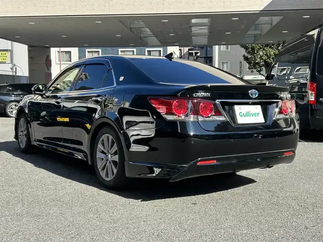 トヨタ クラウン ハイブリッド アスリートS 神奈川県 2015(平27)年 12.6万km ブラック 純正ＳＤナビ　/Bluetooth/CD/DVD/バックカメラ　　/追従走行付きクルーズコントロール　/ETC2.0 /前席パワーシート/シートヒーター　/パーキングアシスト　/コーナーセンサー　/純正フロアマット　/純正アルミホイール　