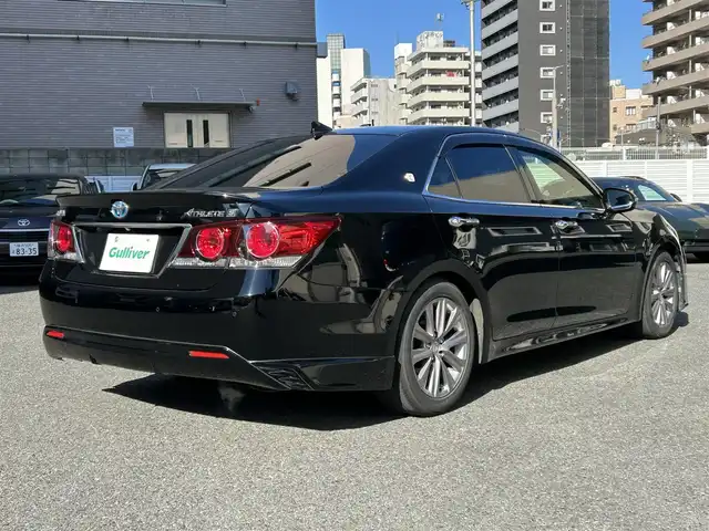 トヨタ クラウン ハイブリッド アスリートS 神奈川県 2015(平27)年 12.6万km ブラック 純正ＳＤナビ　/Bluetooth/CD/DVD/バックカメラ　　/追従走行付きクルーズコントロール　/ETC2.0 /前席パワーシート/シートヒーター　/パーキングアシスト　/コーナーセンサー　/純正フロアマット　/純正アルミホイール　