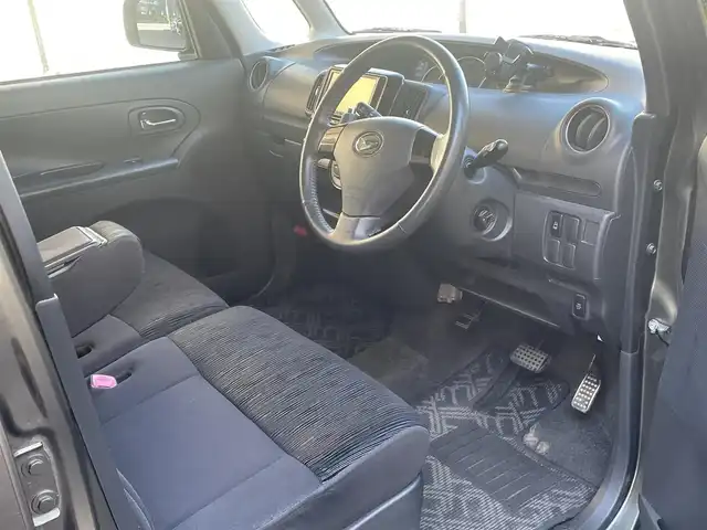 ダイハツ タント カスタム X 静岡県 2011(平23)年 11.5万km ブロンズオリーブパールメタリック 社外ナビ/ワンセグTV/CD/BT/バックカメラ/片側パワースライドドア/社外14インチAW/HIDヘッドライト/スマートキー/スペアキー/R4/R6点検記録簿有