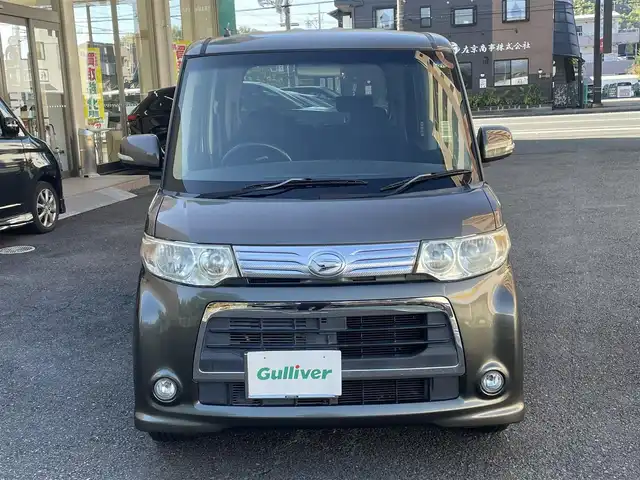 ダイハツ タント カスタム X 静岡県 2011(平23)年 11.5万km ブロンズオリーブパールメタリック 社外ナビ/ワンセグTV/CD/BT/バックカメラ/片側パワースライドドア/社外14インチAW/HIDヘッドライト/スマートキー/スペアキー/R4/R6点検記録簿有