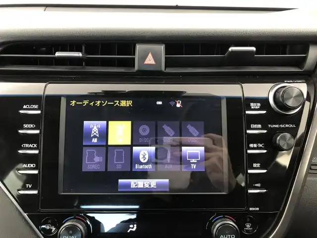 トヨタ カムリ G レザーパッケージ 愛知県 2017(平29)年 3.4万km エモーショナルレッド 純正ナビ/（Bluetooth/USB/ラジオ/フルセグ）/バックカメラ/ETC/ドラレコ/トヨタセーフティセンス/ヘッドアップディスプレイ/パワーシート/シートヒーター/レザーシート/純正フロアマット/ドアバイザー/電格ミラー/電動パーキングブレーキ/スマートキー/プッシュスタート/ガーニッシュ（フロント・リア・サイド）